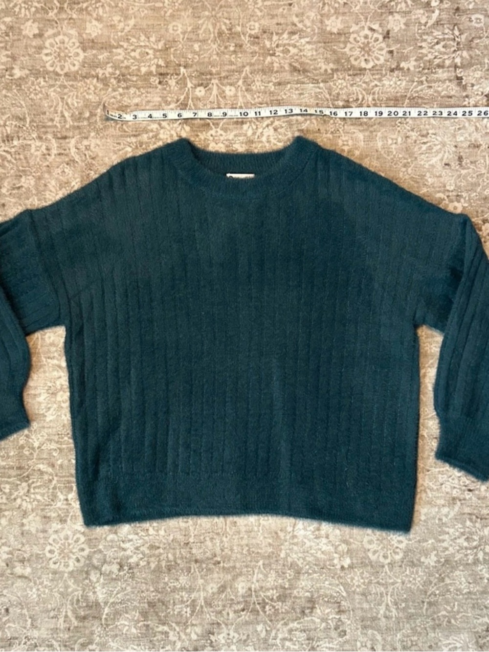 Women’s Super Soft Crewneck Cable Knit Sweater - Dark Teal